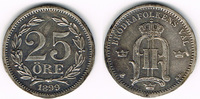 Schweden 25 Öre Schweden 1899, 25 Öre, Oskar II., Erhaltung siehe Scan!