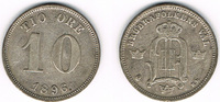 Schweden 10 Öre Schweden 1896, 10 Öre, Oskar II., Erhaltung siehe Scan!