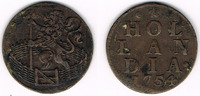 Niederlande - Provinz Holland 1 Duit Holland, 1 Duit Kursmünze, Erhaltung siehe Scan!