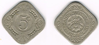 Niederlande 5 Cent Niederlade 1923, 5 Cent, Wilhelmina I., Erhaltung siehe Scan!