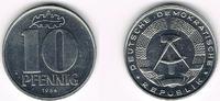 Deutsche Demokratische Republik 10 Pfennig DDR, 10 Pfennig Kursmünze 1984 A, Erhaltung siehe Scan!