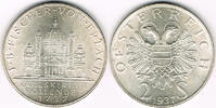 Österreich 2 Schilling Österreich, 2 Schilling 1937, Gedenkmünze Fischer von Erlach - Karlskirche"