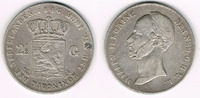 Niederlande 2 1/2 Gulden Niederlande, Wilhelm II., Kursmünze 2 1/2 Gulden 1846, Erhaltung siehe Scan!