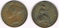 Großbritannien 1/2 Penny Großbritannien 1858, Half Penny, Erhaltung siehe Scan!