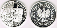 Polen 200.000 Zloty Polen 1992, 200.000 Zloty, "Entdeckung Amerikas - Kolumbus / Segelschiff&qu