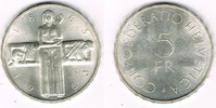 Schweiz 5 Franken Schweiz, Silbergedenkmünze 1963 Rotes Kreuz, siehe Scan!