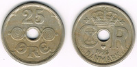 Dänemark 25 Öre Dänemark 1925, 25 Öre, Christian X., Erhaltung siehe scan! -