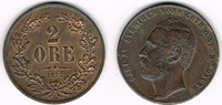 Schweden 2 Öre Schweden 1872, 2 Öre, Carl XV., Erhaltung siehe Scan!