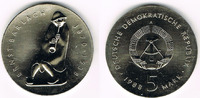 Deutsche Demokratische Republik 5 Mark DDR, Gedenkmünze 5 Mark "Ernst Barlach", siehe Scan!