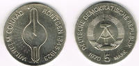 Deutsche Demokratische Republik 5 Mark DDR, 5 Mark "Wilhelm Conrad Röntgen", Beispielbild