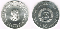 Deutsche Demokratische Republik 10 Mark DDR, Gedenkmünze 10 Mark "Caspar David Friedrich", siehe Scan!