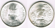 Vatikan 500 Lire Vatikan, Silbermünze Paul VI. - Hirte mit Schaf", 1966, siehe Scan