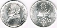 Vatikan 1000 Lire Vatikan, Silberkursmünze 1978 Johannes Paul I.", Erhaltung siehe Scan
