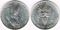 Vatikan 1000 Lire Silbermünze 1984, Johannes Paul II., Heiliges Jahr 83/84, Erhaltung wie Scan