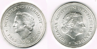 Niederlande 10 Gulden Niederlande, Gedenkmünze 10 Gulden, Silber, Juliana