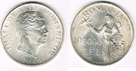 Rumänien 100.000 Lei Romania - Kursmünze 100000 Lei, Mihai I., Erhaltung siehe Scan!