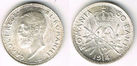 Rumänien 50 Bani Romania - Kursmünze 50 Bani, Carol I., Erhaltung siehe Scan!