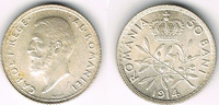 Rumänien 50 Bani Romania - Kursmünze 50 Bani, Carol I., Erhaltung siehe Scan!