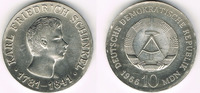 Deutsche Demokratische Republik 10 Mark DDR, Gedenkmünze 10 Mark "Karl Friedrich Schinkel", siehe Scan!