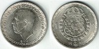 Schweden 1 Krona Schweden 1942, 1 Krone, Gustav V., Erhaltung siehe Scan!