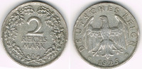 Weimarer Republik 2 Mark Weimarer Republik, Kursmünze 2 Mark 1925 A, Erhaltung siehe Scan!