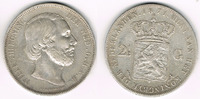 Niederlande 2 1/2 Gulden Niederlande, Wilhelm III., Kursmünze 2 1/2 Gulden 1871, Erhaltung siehe Scan!