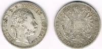 Österreich 1 Florin (Gulden) Franz Joseph I., Florin 1878, Erhaltung siehe Scan!