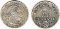 Haus Habsburg - Ungarn 10 Kreuzer Ungarn, Franz Joseph II., 10 Kreuzer 1876, Erhaltung siehe Scan!