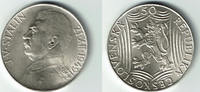 Tschechoslowakei 50 Kronen Tschechoslowakei 1949, 50 Kronen, "Josef Wissarionowitsch Stalin", sie