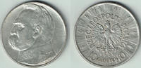 Polen 10 Zloty Polen, Kursmünze 10 Zloty 1937, Jozef Pilsudski! Erhaltung siehe Scan