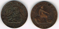 Spanien 5 Centimos Spanien 1870, 5 Centimos, Erhaltung siehe Scan! Kleiner Fleck!