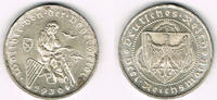 Weimarer Republik 3 Mark 3 Mark Silber-Gedenkmünze 1930 D, Walther von der Vogelweide!