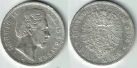 Kaiserreich - Bayern 5 Mark Deutsches Kaiserreich, Bayern, König Ludwig II., 5 Mark 1876 D, Silber!