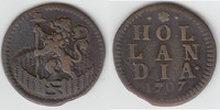 Niederlande - Provinz Holland 1 Duit Holland, 1 Duit Kursmünze, Erhaltung siehe Scan!