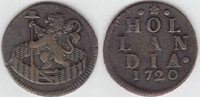 Niederlande - Provinz Holland 1 Duit Holland, 1 Duit Kursmünze, Erhaltung siehe Scan!