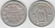 Schweden 25 Öre Schweden 1874, 25 Öre, Oskar II., Erhaltung siehe Scan!