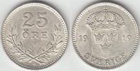 Schweden 25 Öre Schweden 1919, 25 Öre, Erhaltung siehe Scan!