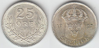 Schweden 25 Öre Schweden 1927, 25 Öre, Erhaltung siehe Scan!