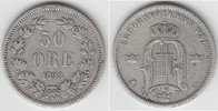 Schweden 50 Öre Schweden 1898, 50 Öre, Oskar II., Erhaltung siehe Scan!