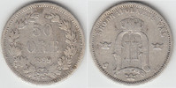 Schweden 50 Öre Schweden 1899, 50 Öre, Oskar II., Erhaltung siehe Scan!