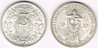 Weimarer Republik 3 Mark 3 Mark Silber-Gedenkmünze 1925 A, Jahrtausendfeier Rheinlande!