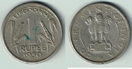 Indien 1 Rupie (1 Rupee) Britsch Indien 1950, 1 Rupie, "König George VI.", Erhaltung siehe Scan
