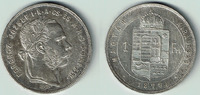 Haus Habsburg - Ungarn 1 Forint Franz Joseph, Ungarn, 1 Forint 1879, Erhaltung siehe Scan!