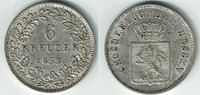 Altdeutschland - Hessen-Darmstadt 6 Kreuzer Großherzogtum Hessen, Ludwig III., 6 Kreuzer 1853, Erhaltung siehe Scan!