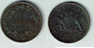 Baden 1 Kreuzer Baden, Großherzog Friedrich, Kursmünze 1 Kreuzer (Scheidemünze)