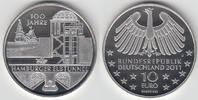 BRD 10 Euro Deutschland, 10-Euro-Silbergedenkmünze, Hamburger Elbtunnel, Spiegelglanz (PP)