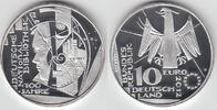 BRD 10 Euro Deutschland, 10-Euro-Silbergedenkmünze, Deutsche Nationalbibliothek Spiegelglanz