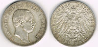 Sachsen 3 Mark Kursmünze Sachsen, 3 Mark 1908 E, Friedrich August, Siehe Scan!