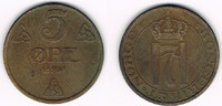 Norwegen 5 Öre Norwegen 1931, 5 Öre, Haakon VII., Erhaltung siehe Scan!