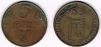 Norwegen 5 Öre Norwegen 1932, 5 Öre, Haakon VII., Erhaltung siehe Scan!